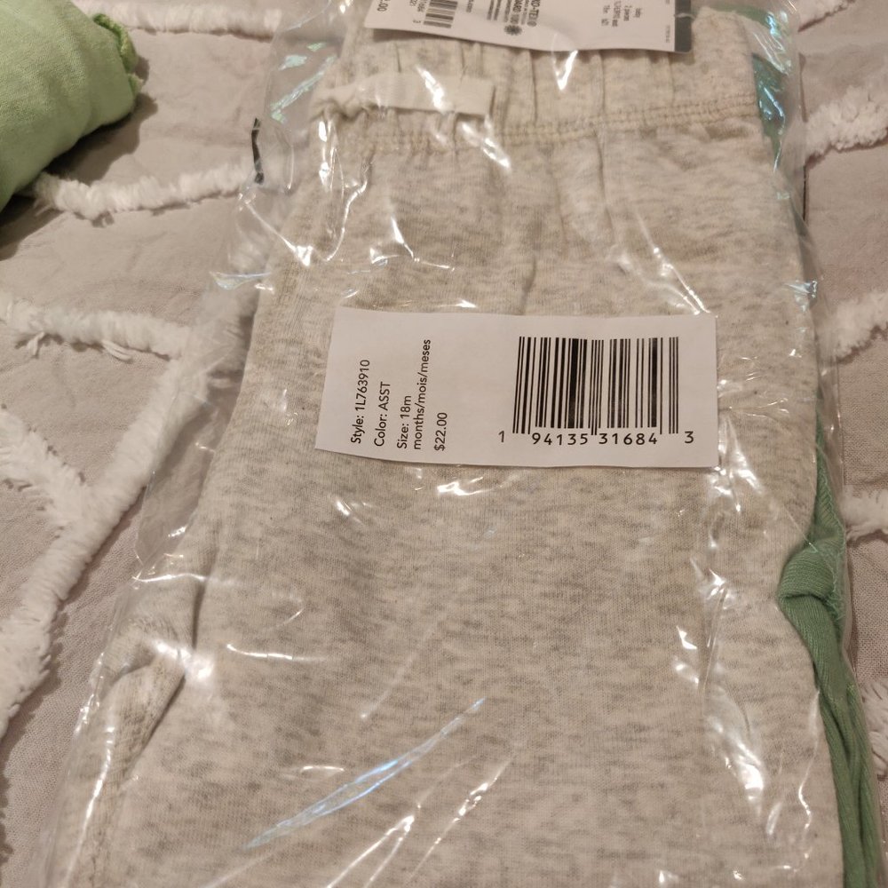 NWT Carter's two package sweat pants 18 mos